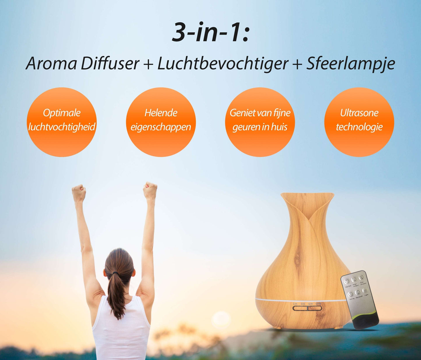 Vitality Pro - Light Wood - Aroma Diffuser