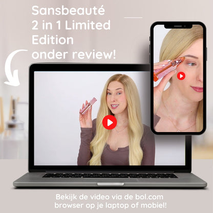 Sansbeauté® 2-In-1 Wenkbrauw En Gezichtstrimmer | Limited Edition