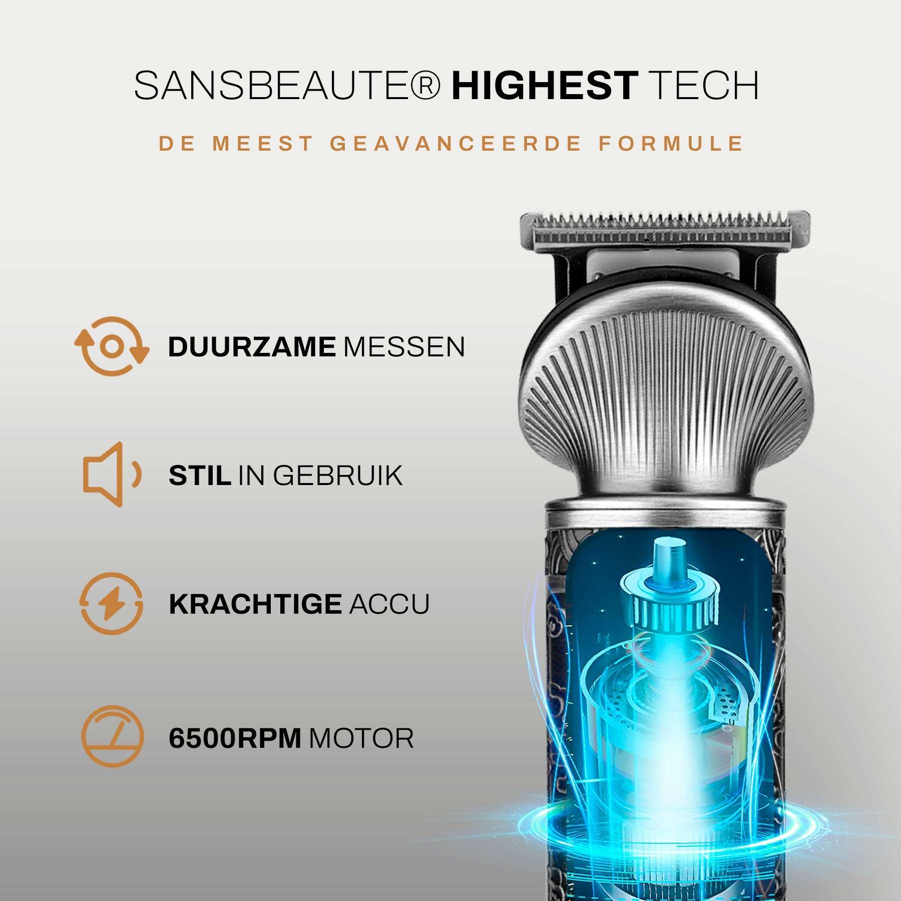 Sansbeauté® 6-In-1 Baardtrimmer - Zilver