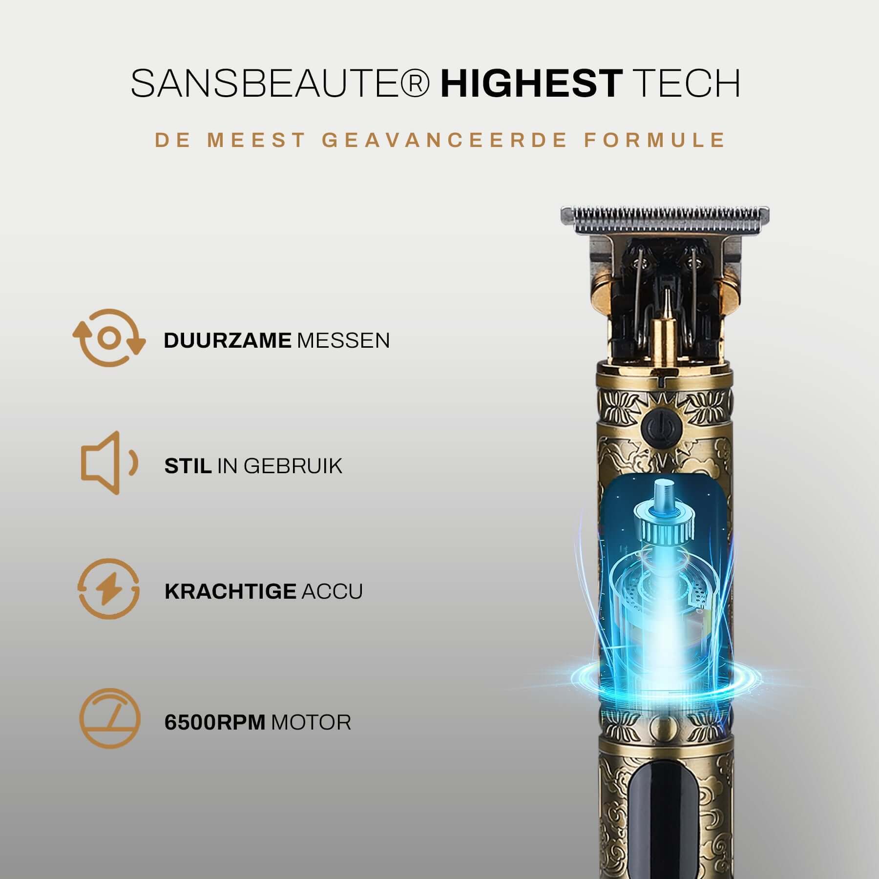 Sansbeauté® Professionele Tondeuse | T-Blade