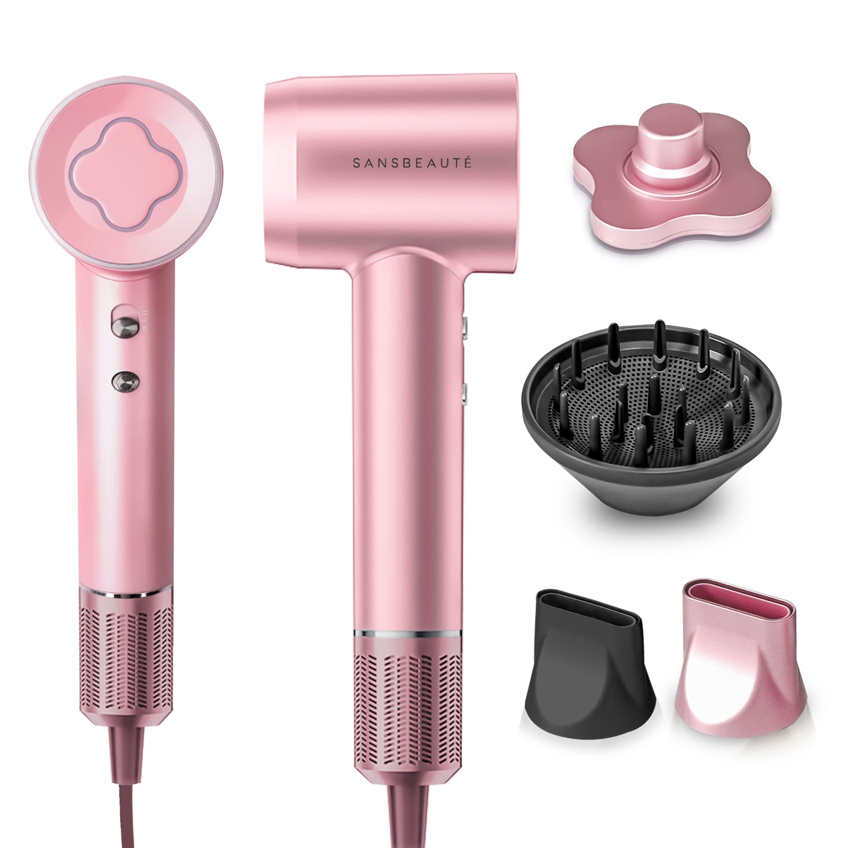 Sansbeauté® Föhn Met Diffuser - Classic Pink