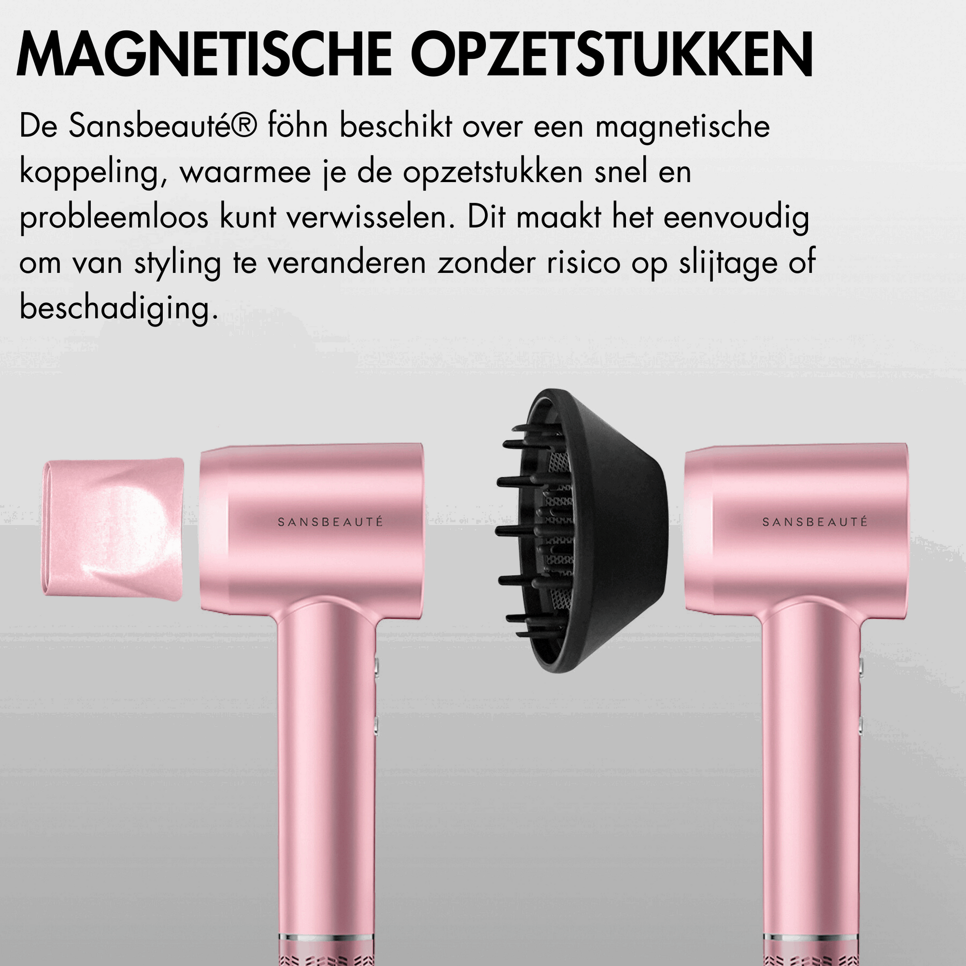 Sansbeauté® Föhn Met Diffuser - Classic Pink