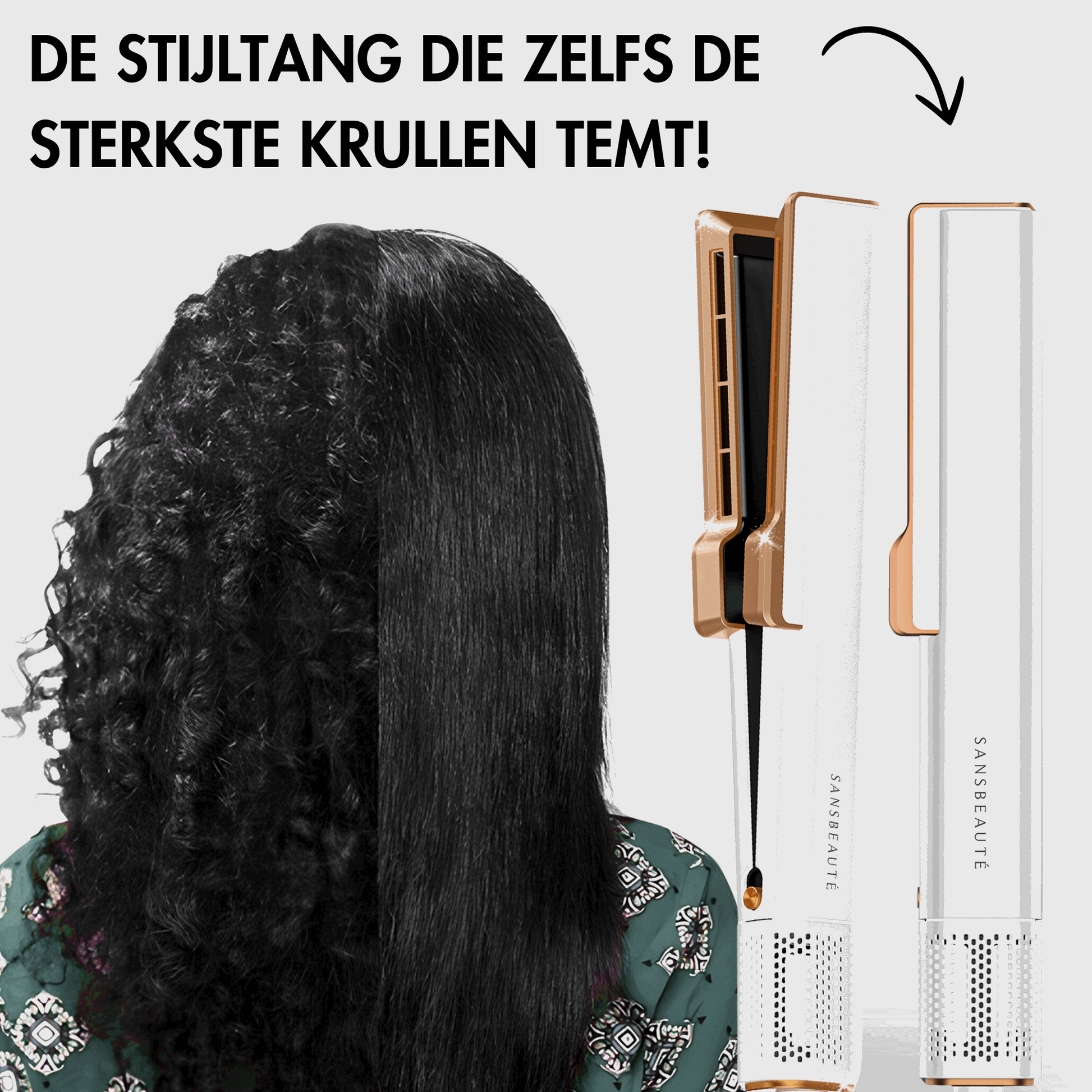 Sansbeauté® Sanstraight 2-In-1 Föhn Stijltang